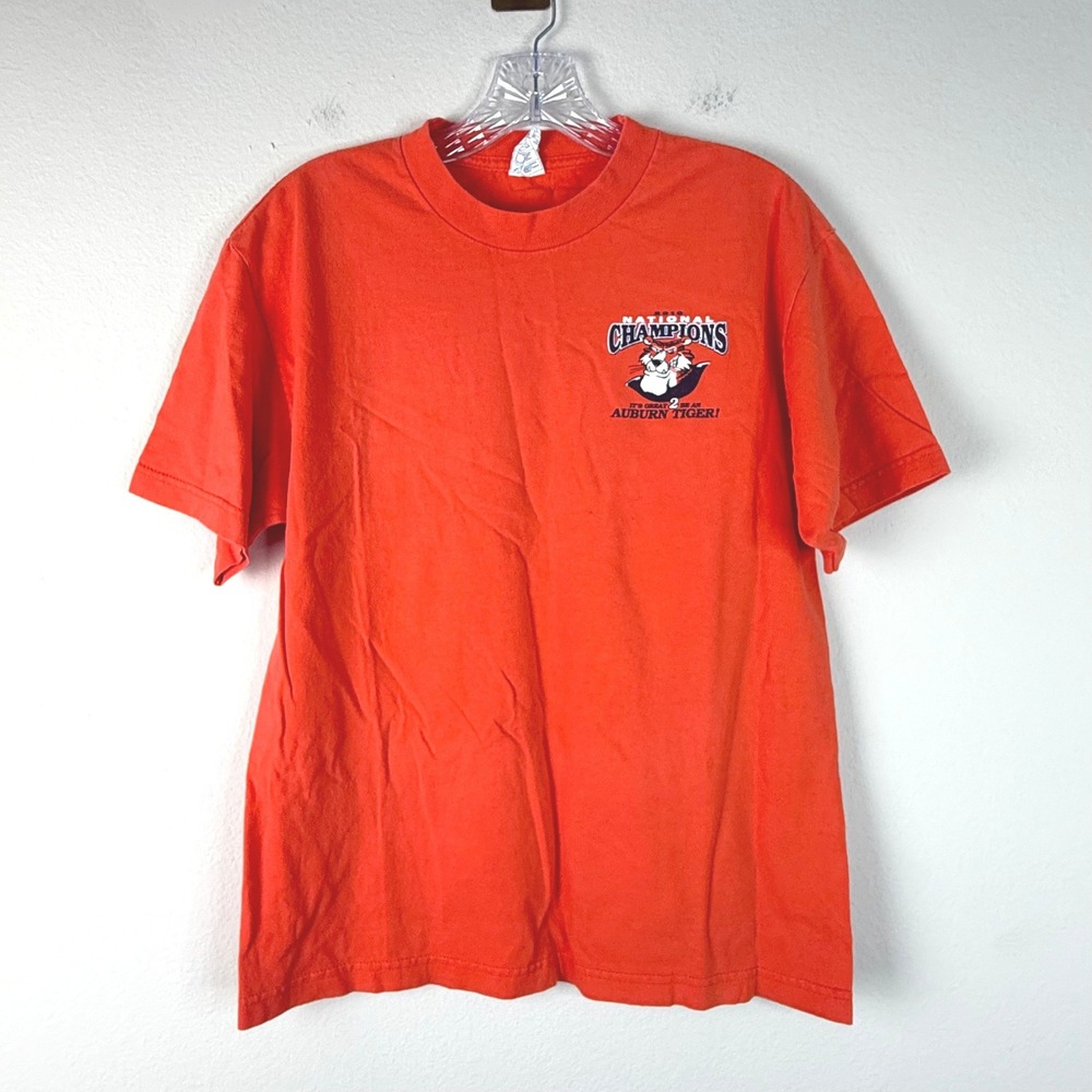 Alstyle T-Shirt Mens M Auburn Tigers 2010 National Champions Football Orange Tee